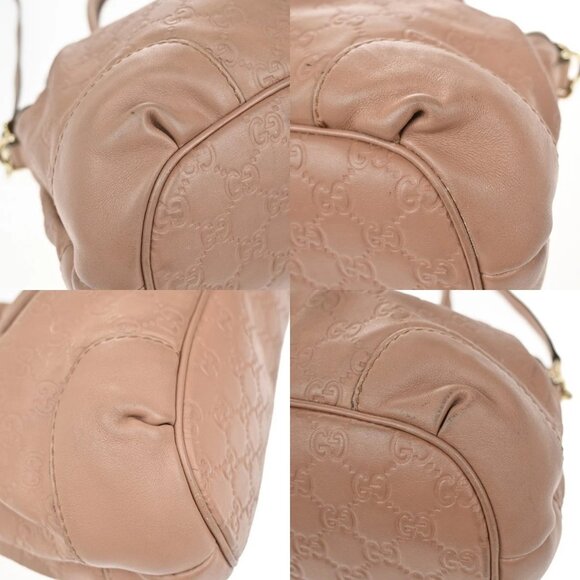GUCCI Sukey Guccissima GG Pattern 2Way Shoulder Bag Leather Pink GHW - Picture 7 of 16